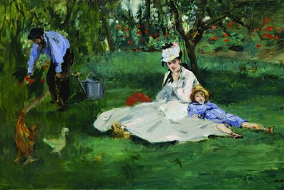 Édouard Manet - The Monet Family in Their Garden at Argenteuil by Claude Monet